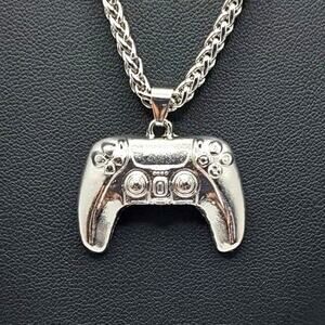 Silver Plated Necklace Video Game Controller Pendant Valentines Birthday Gift